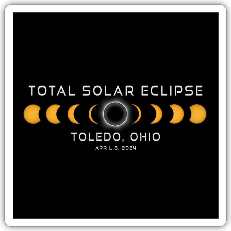 Toledo Ohio 2024 Eclipse Cool Souvenir 8 avril