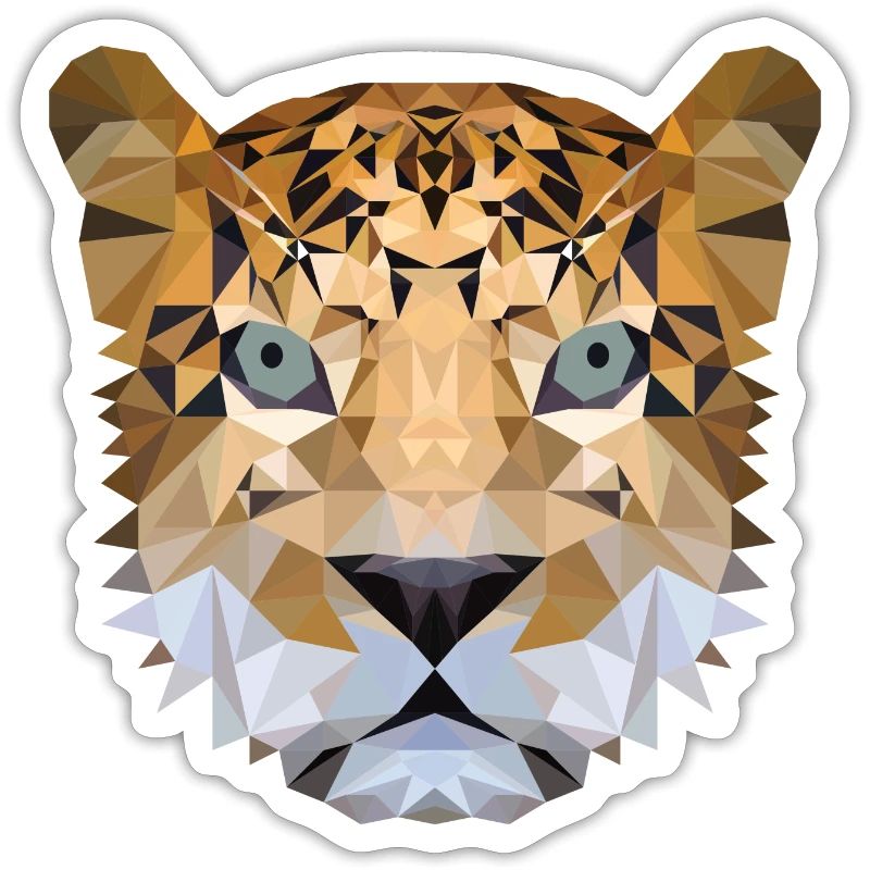 Polygon Leopard - Schöner Leopard in Polygon Optik