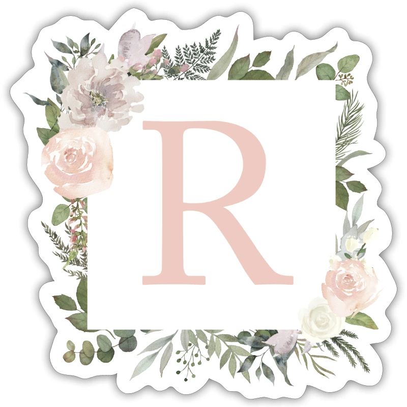 R Monogram Eucalyptus-Boho