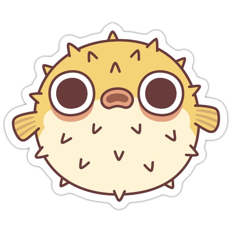 Cute Grumpy Puffer Fish