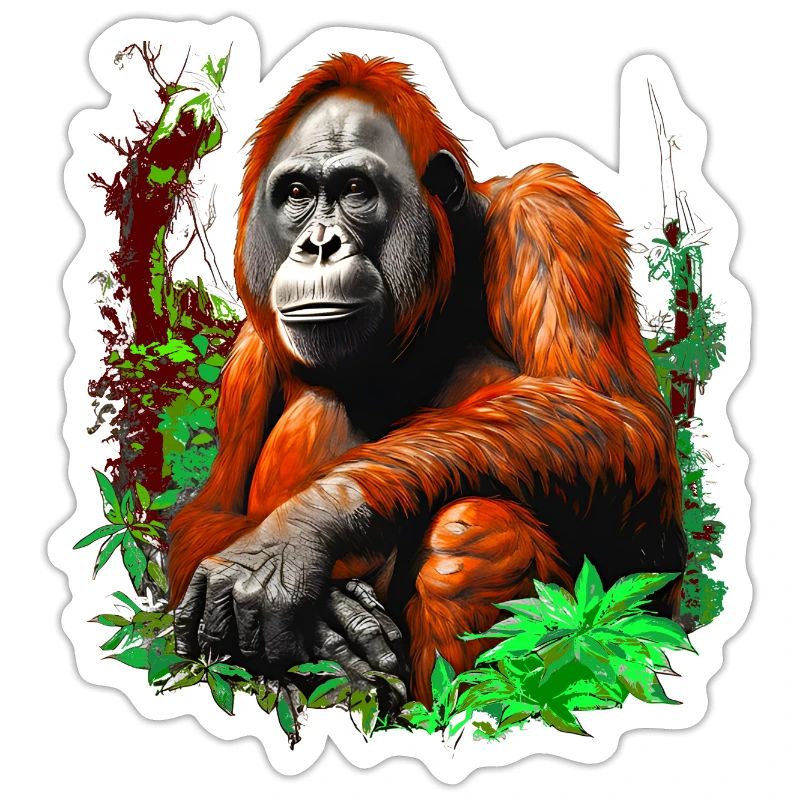 Orang-Utans können glücklich oder wütend sein