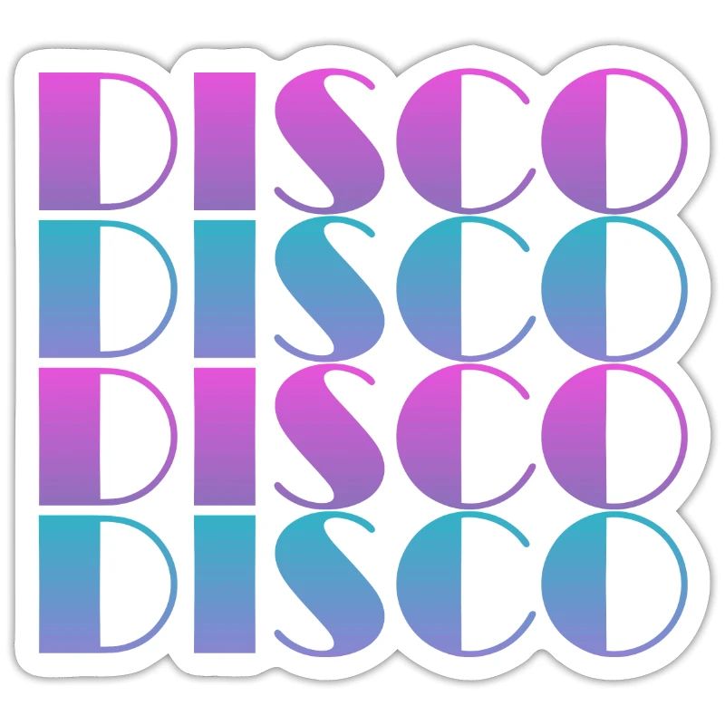 Vibrant Disco Text Pattern Design