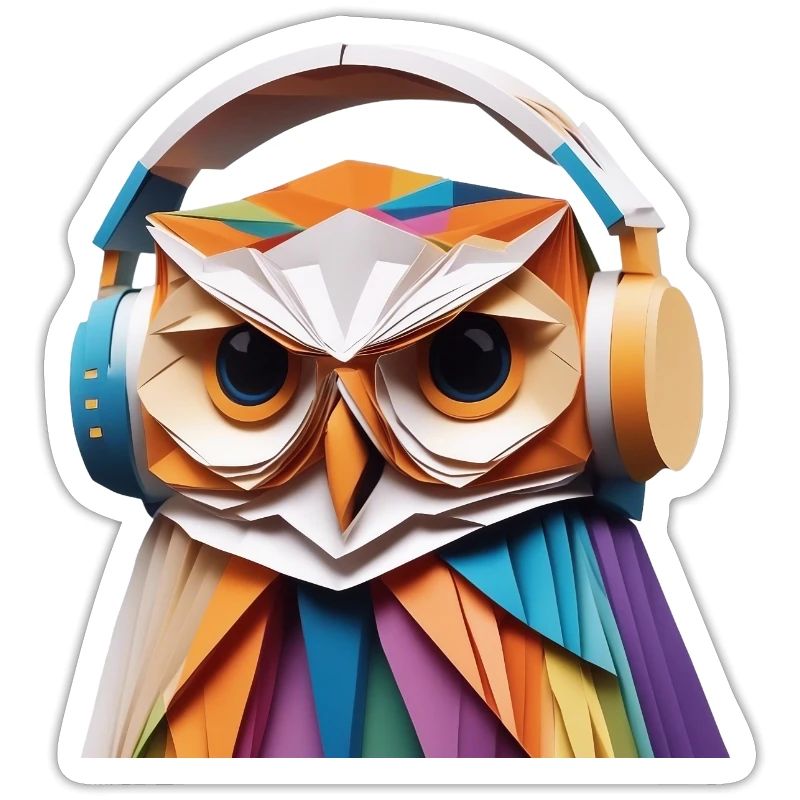 Coole Eule mit Kopfhörer