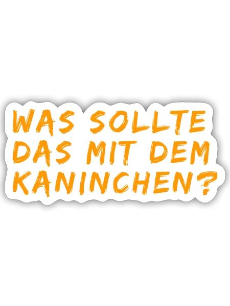 rätselhaftes Kaninchen - Sticker Größe S (10 x 10 cm) - Mattweiß - Vorne