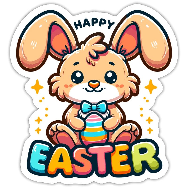 Happy Easter - Easter Bunny Illustration