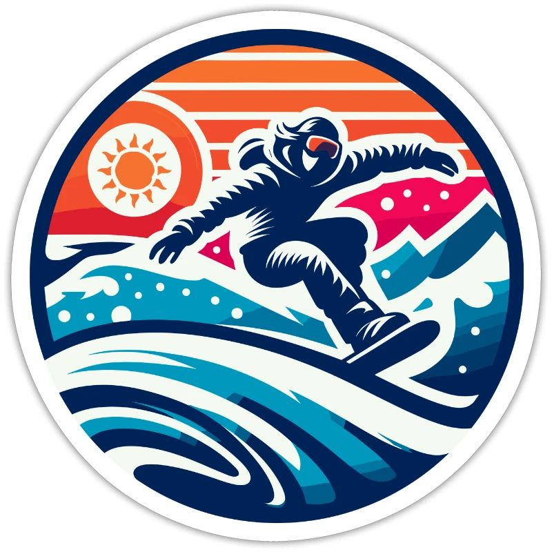 Expression Graphique d'un Snowboarder