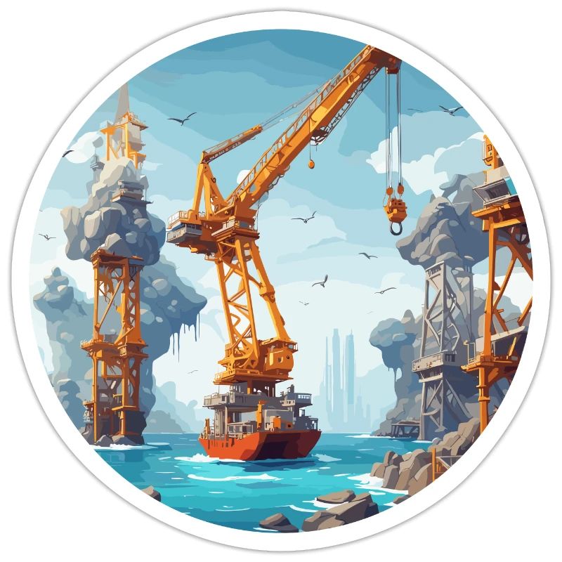 Crane / construction site / winch / crane system