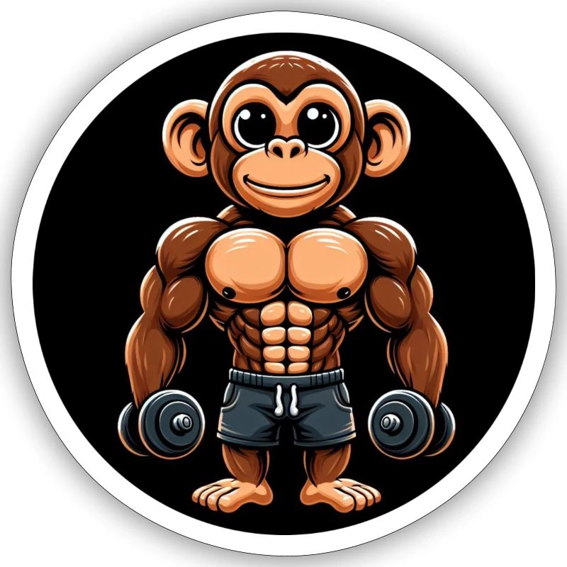 Monkey Chimpanzee Bodybuilder Training