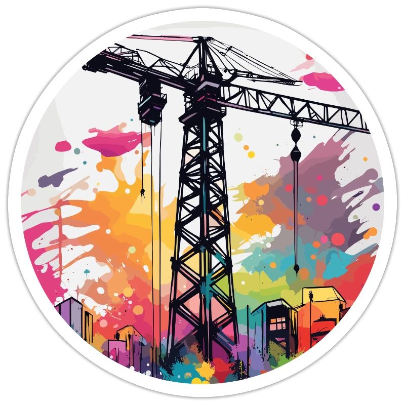 Crane / construction site / winch / crane system