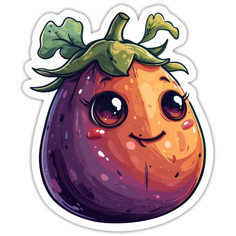 Eggplant Comic Face