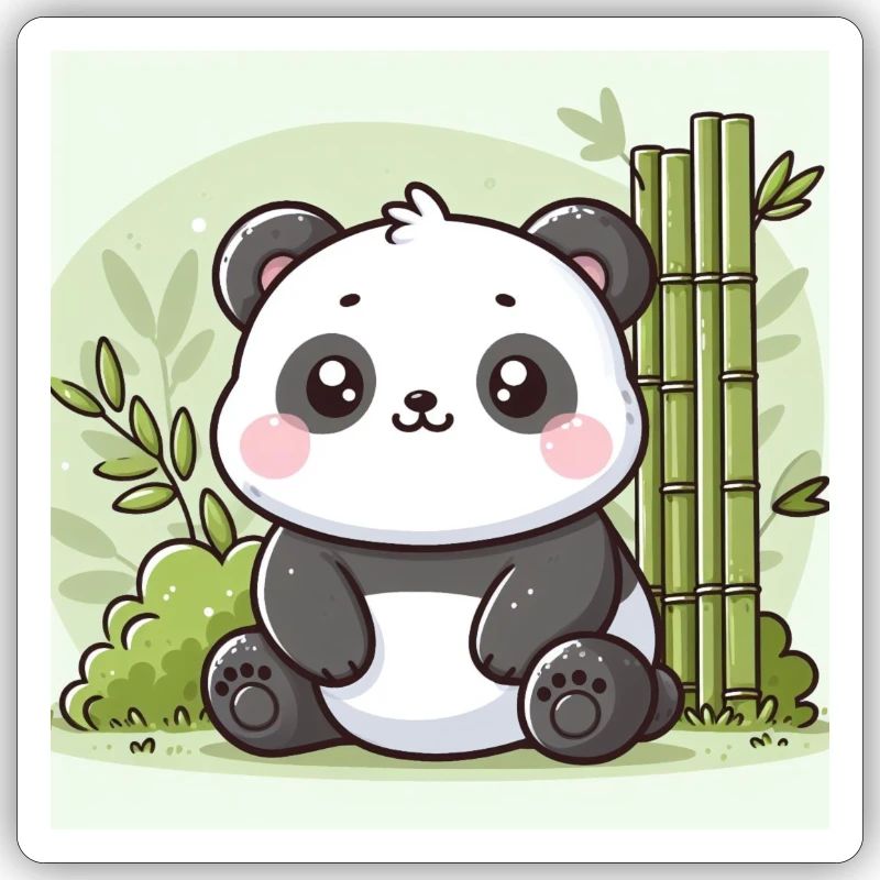 Chubby cute little panda