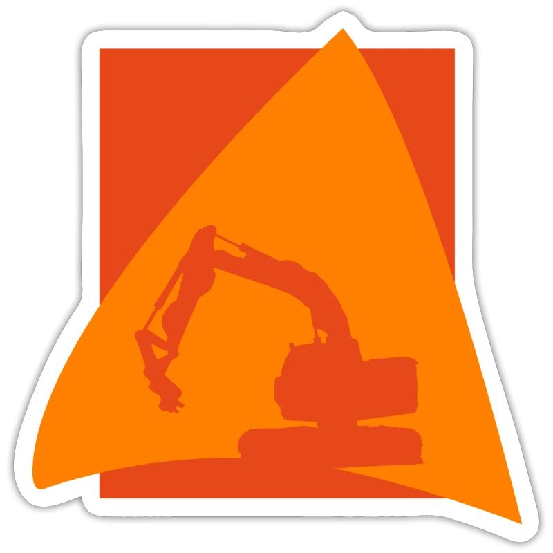 Excavator driver, construction worker, house construction