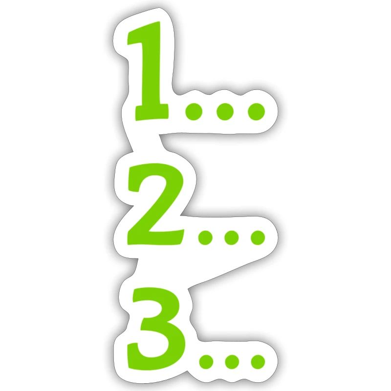 One, two, three
