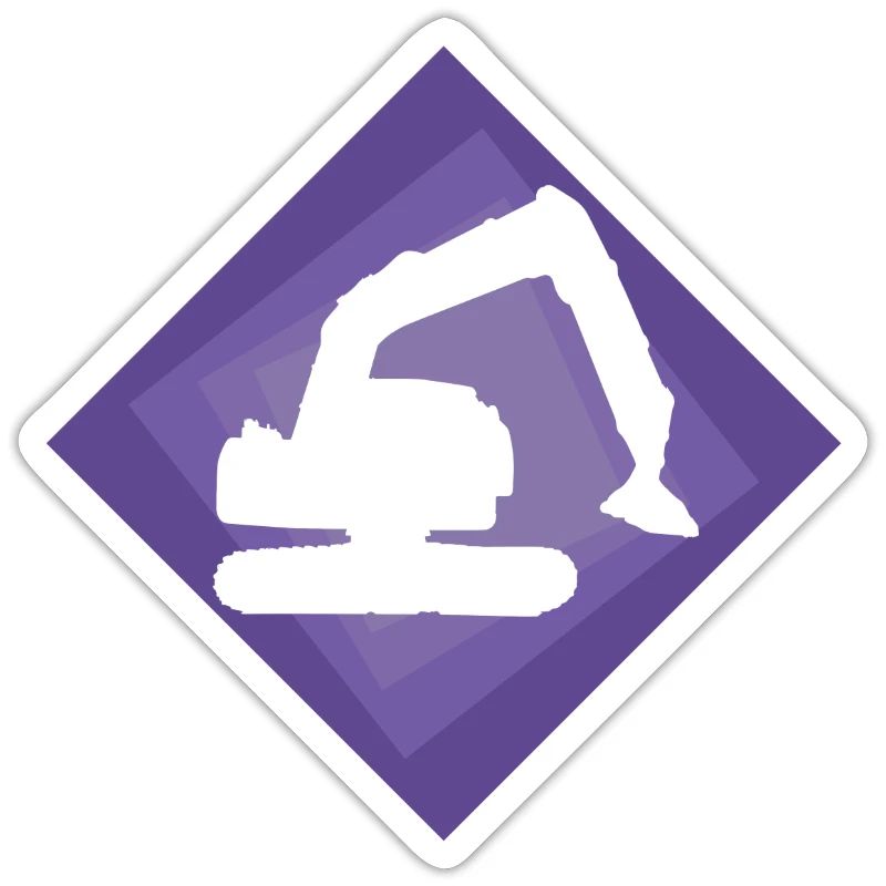 Bagger Bauarbeiter Baggerfahrerin
