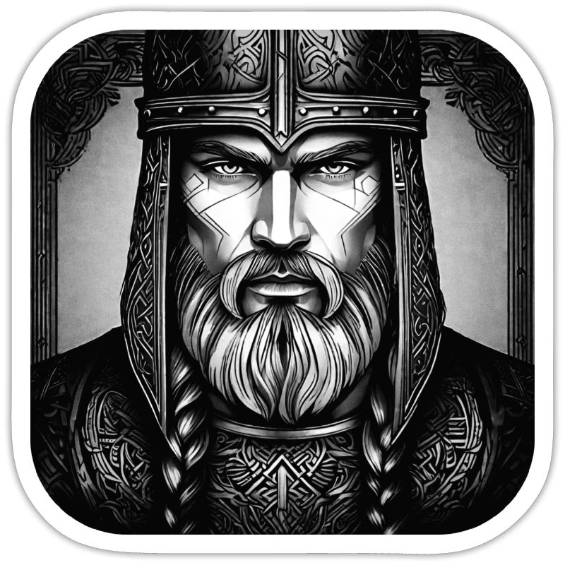 Stolzer Wikinger Krieger Germane