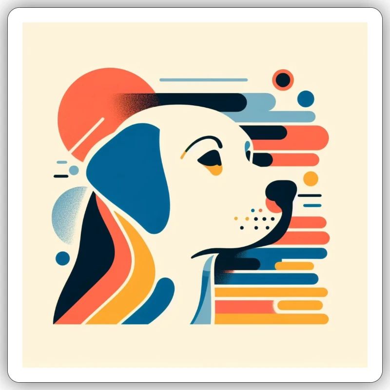 Styles vectoriels de risographie du Labrador