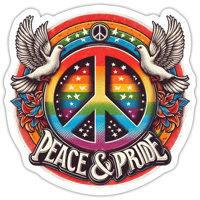 LGBT Pace e Orgoglio Arcobaleno Design