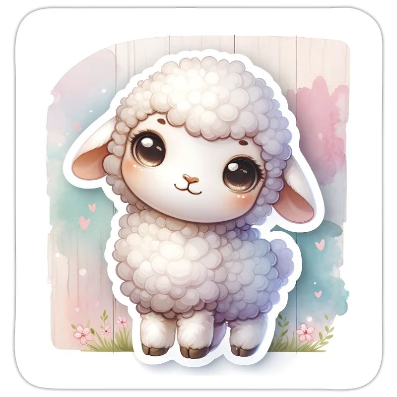 A Sweet Easter Sheep With Fluffy Wool
