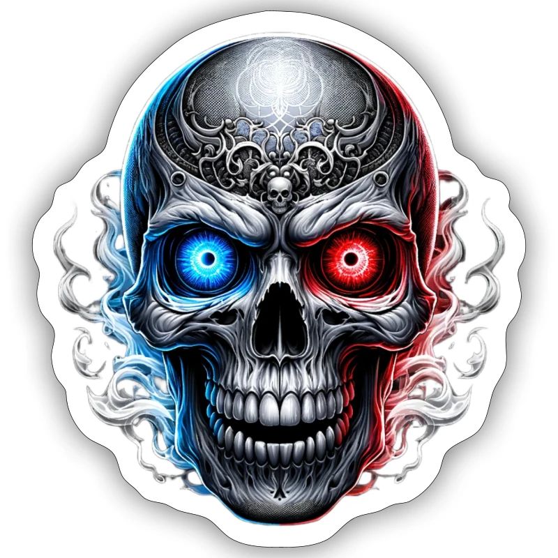 Doppelter Blick Schädel Ätherischer Schädel