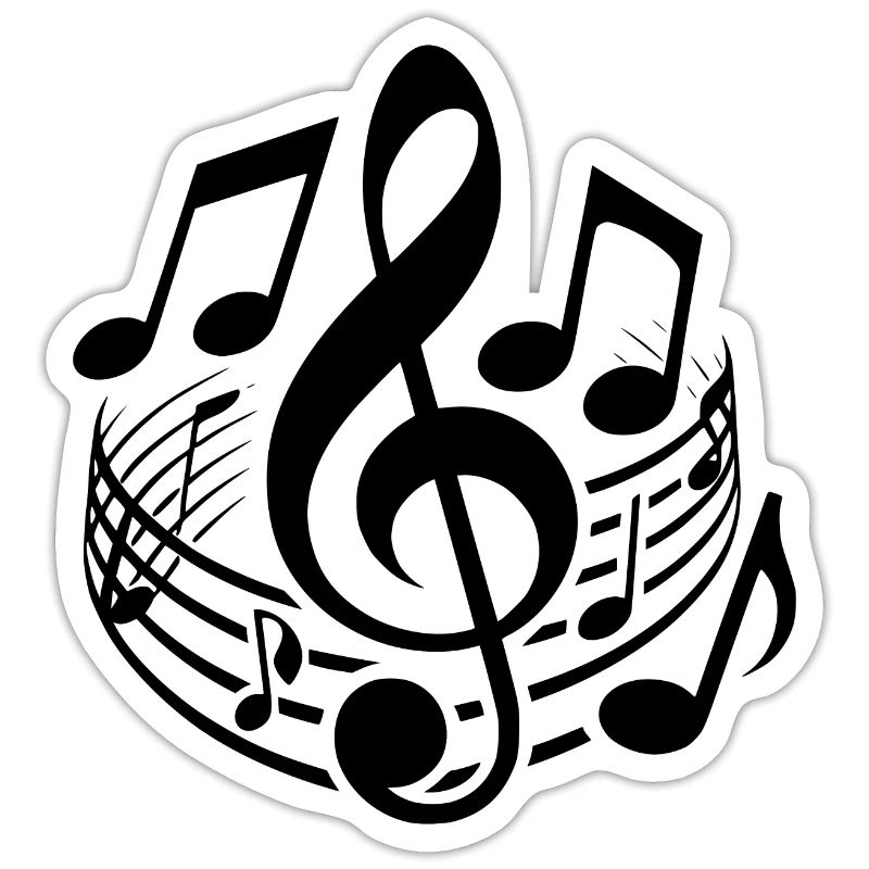 Flyvende musik Noder og Musik Clef
