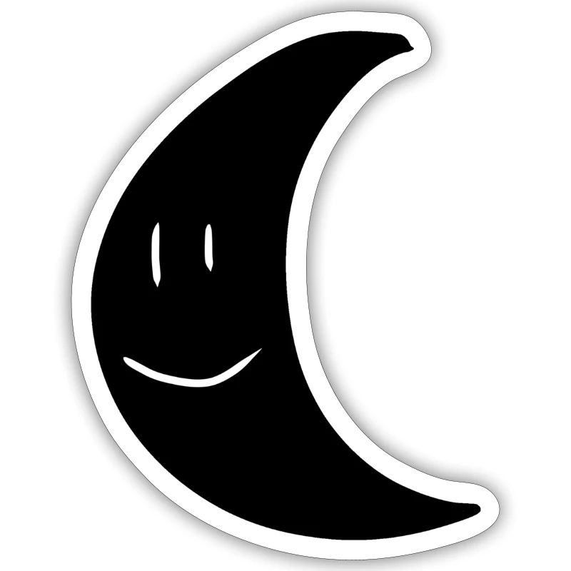 Visage de symbole de planète en forme de lune
