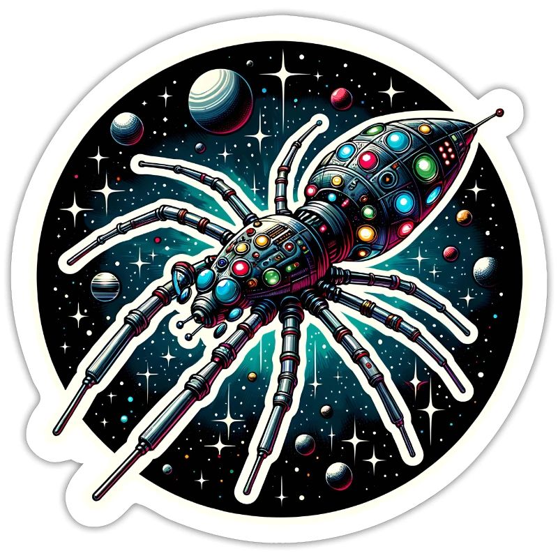 Fantastique vaisseau spatial araignée dans l’espace