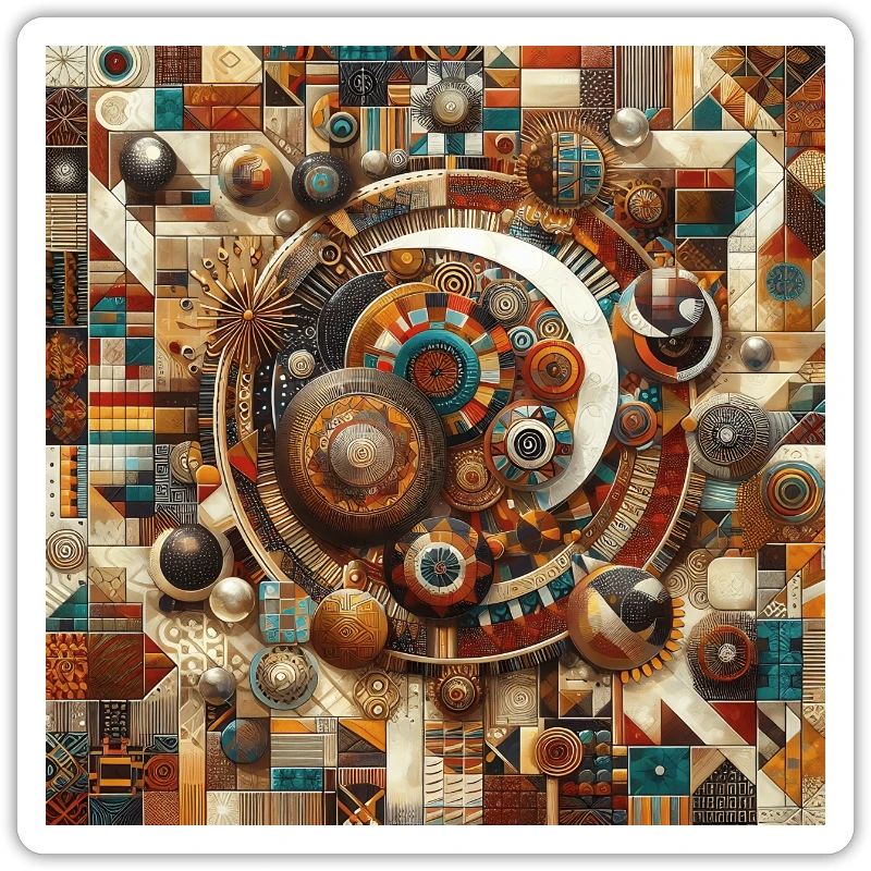 Afro style celestial patterns