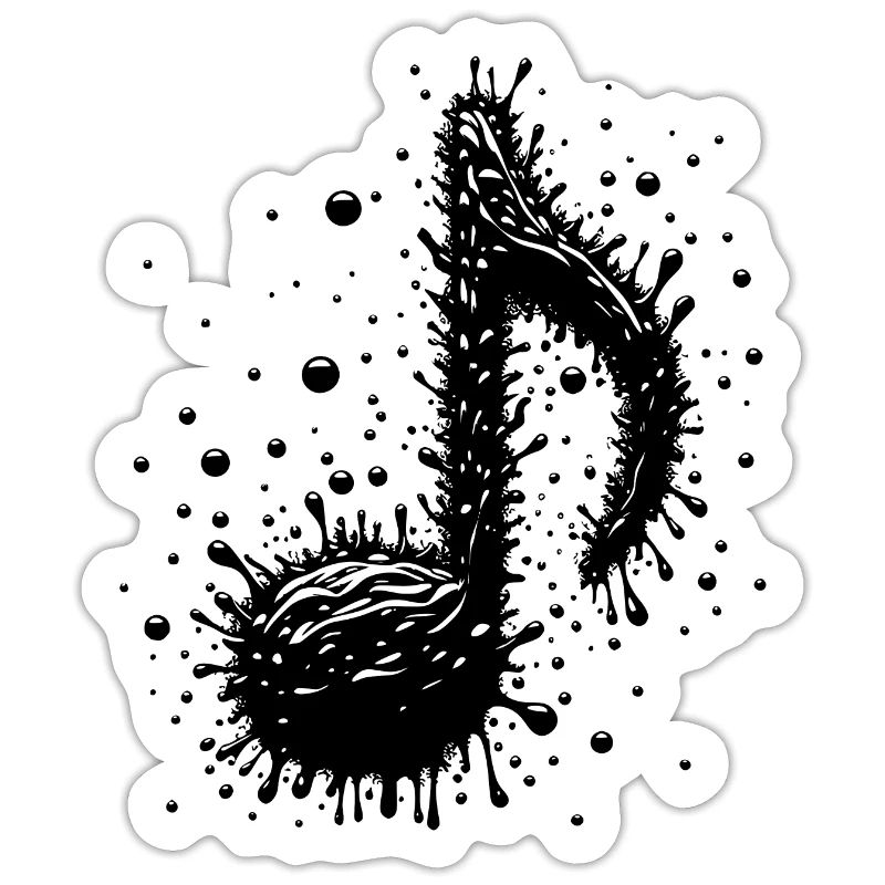 Drops de notes de musique d’éclaboussure