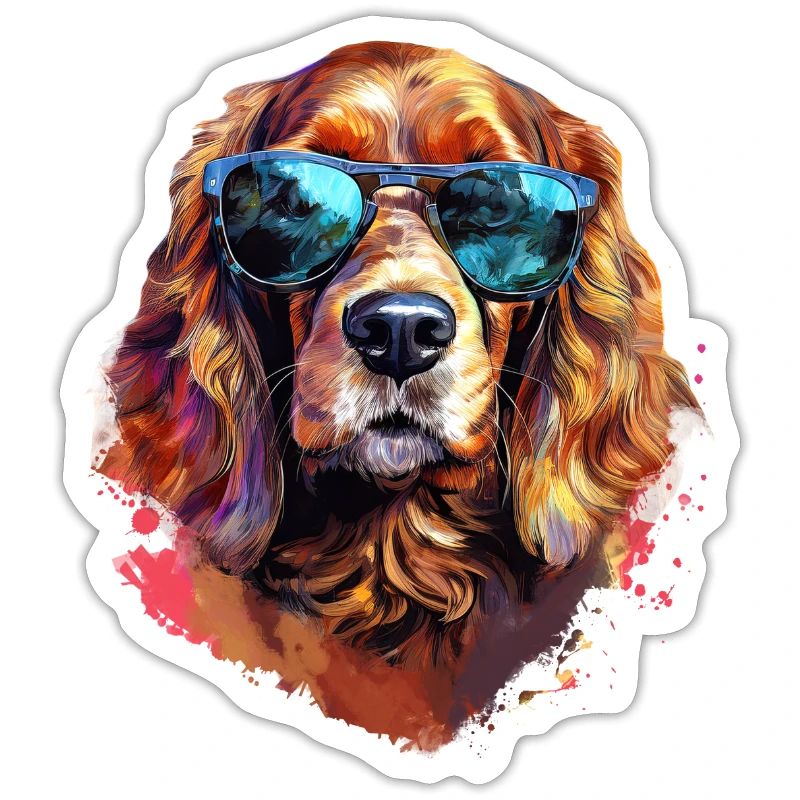 Cocker Spaniel mit Sonnenbrille
