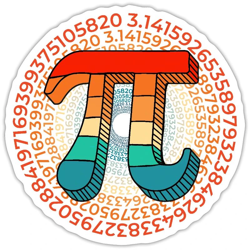 Retro Pi Symbol - Math and Pi Day Fun