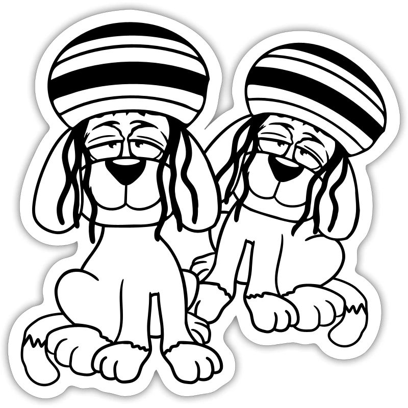 2 Dogs Reggae Dreadlocks Hat Chill Relaxed