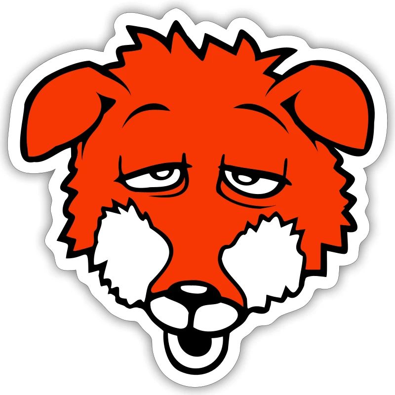 Fuchs Müde Augen Erschöpft Schläfrig Übermüdet Süß