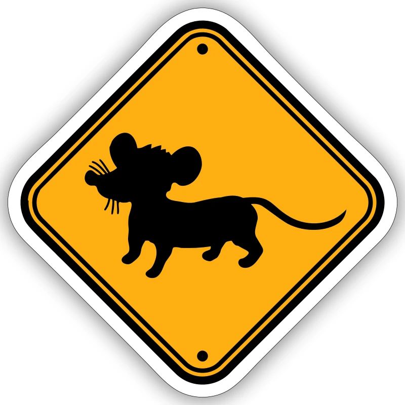 Evil Mouse Bouclier Avertissement Attention Attention Danger