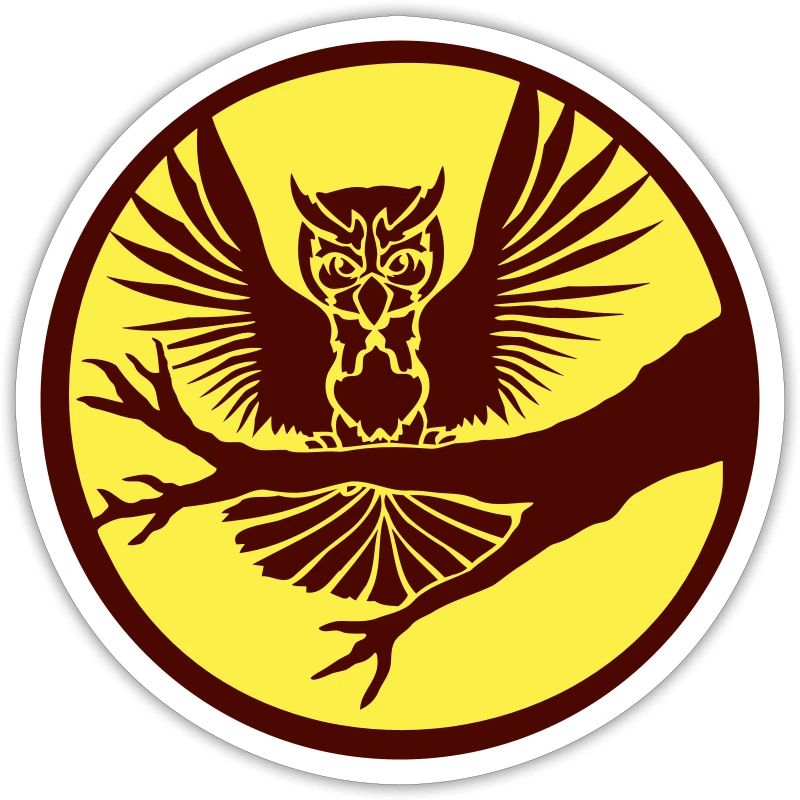 Owl Tree Branch Eagle Owl Moon Night Full Moon Round Forest