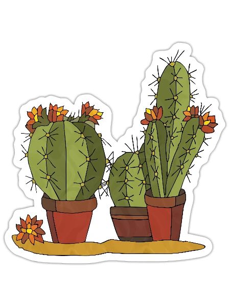 Flowers - Sticker size S (10 x 10 cm) - white matte - Front