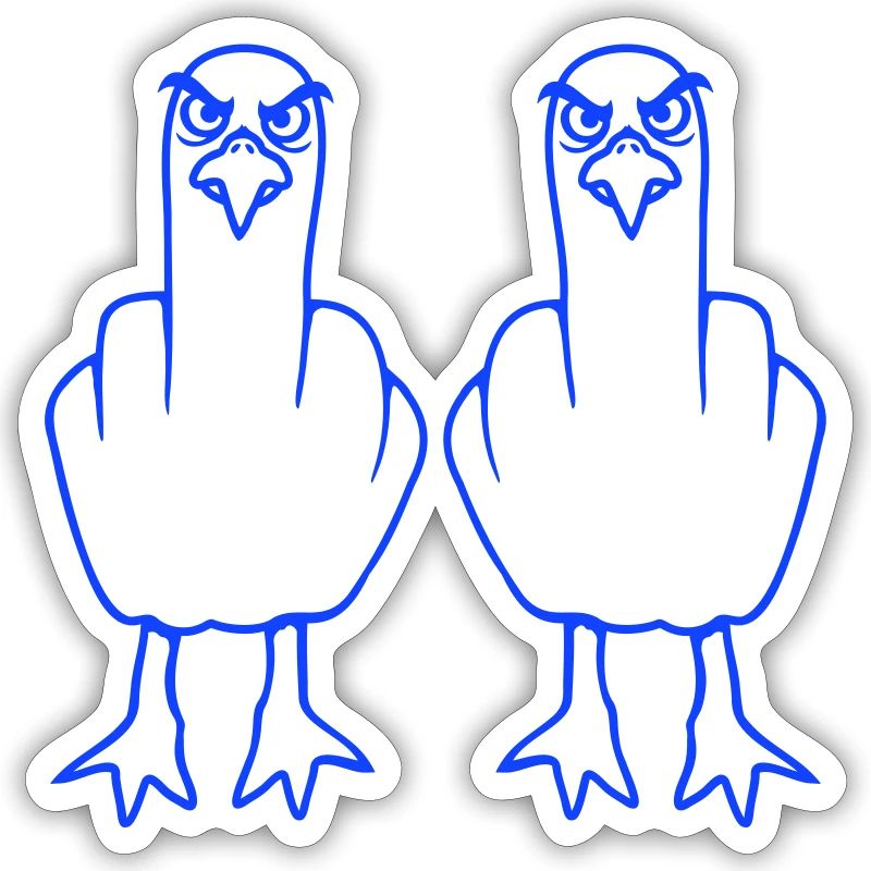 2 Seagulls Doigt d’honneur Insulte Stinkfinger Équipe