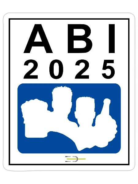 Bier Liga Logo ABI 2025 Blau - Sticker Größe S (10 x 10 cm) - Mattweiß - Vorne