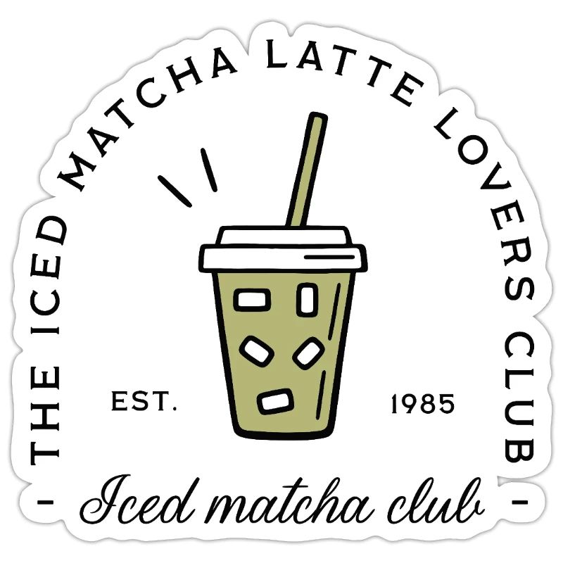 Iced matcha latte glacé