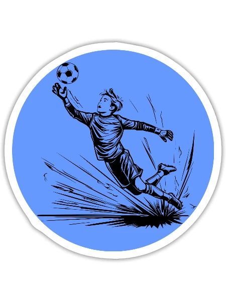 Goalkeeper - Sticker size S (10 x 10 cm) - white matte - Front