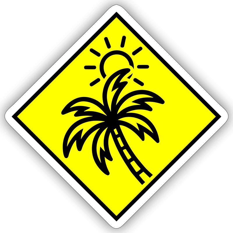 Palm Tree Sun Icon