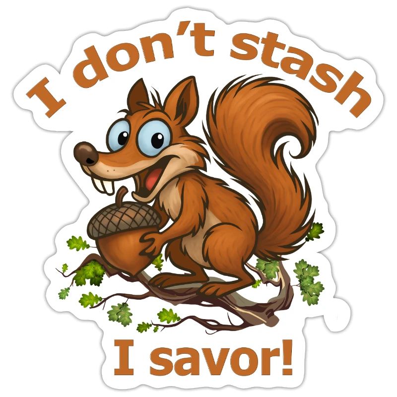 Verspieltes Eichhörnchen mit Eichel-Design