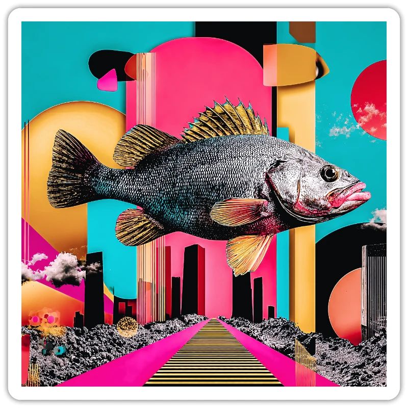 Floating Fish, Creative Collage