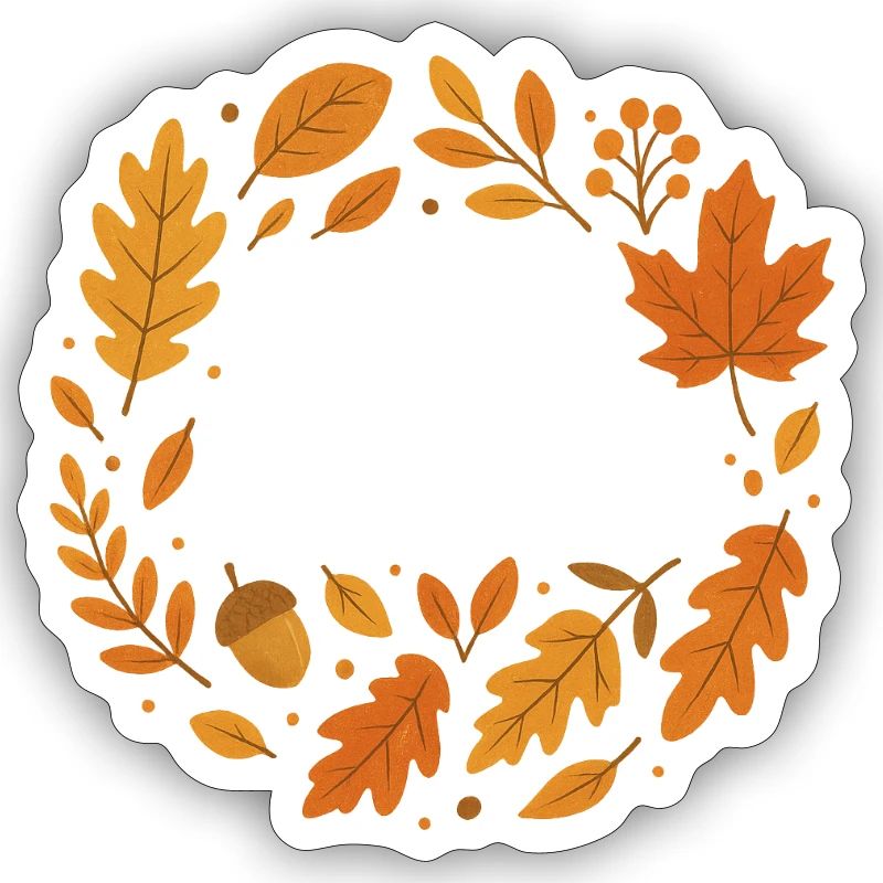 Conception de couronne de feuillage d’automne