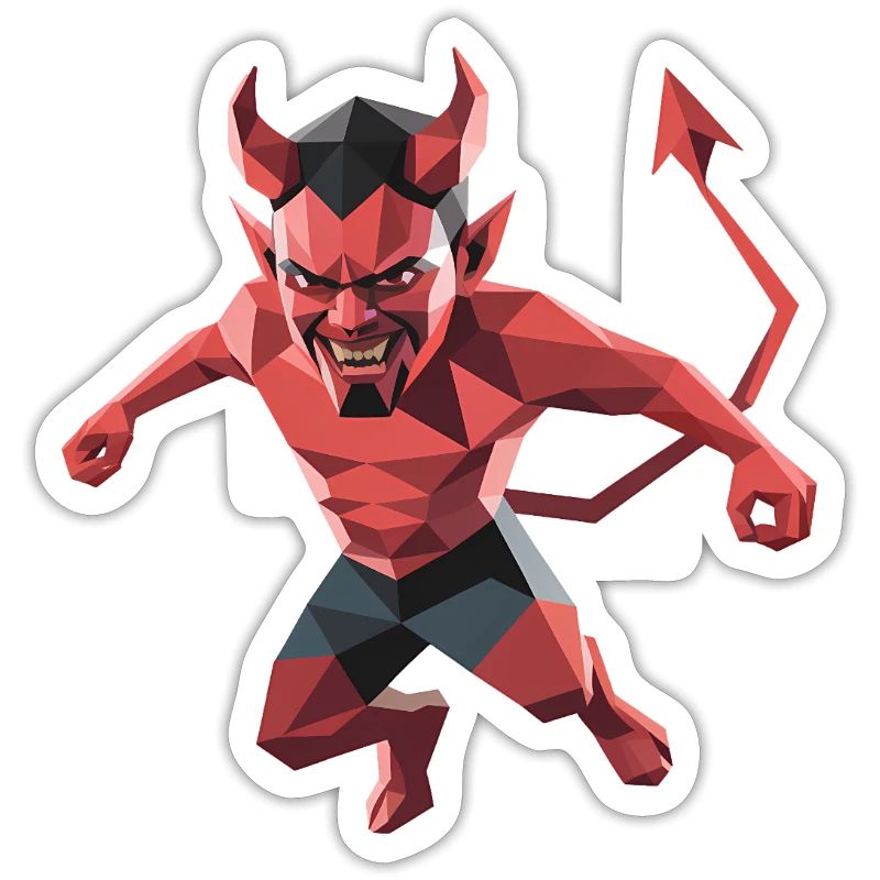 Devil - Cool Low Poly Logo