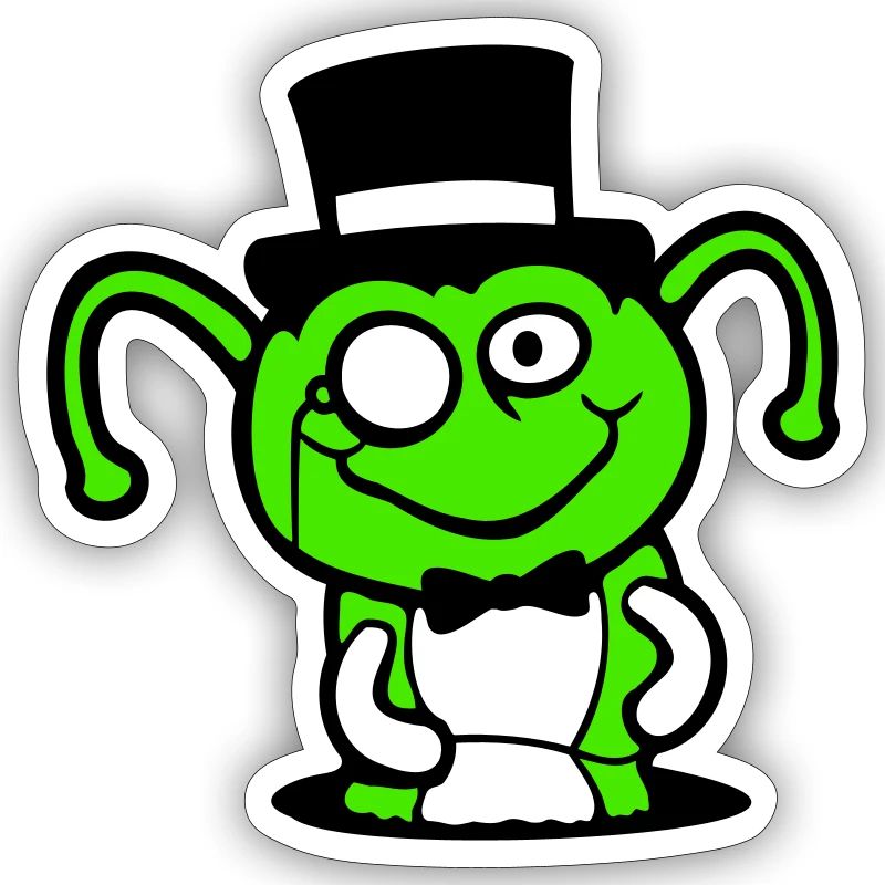 Caterpillar Top Hat Monocle Gentleman Empire Hole Bottom