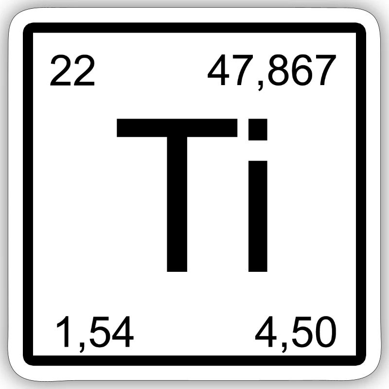 Titanium Elementsymbol Minimal Tile
