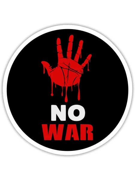 No war - Sticker size S (10 x 10 cm) - white matte - Front