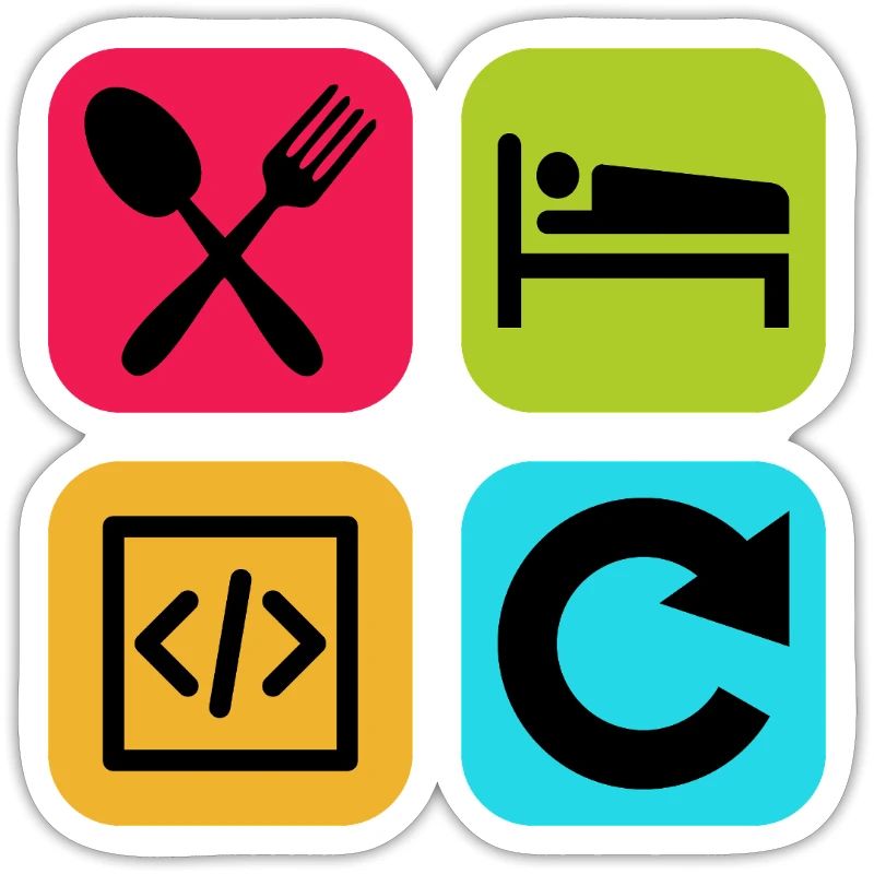Eat Sleep Code Repeat Funny Quote Dev