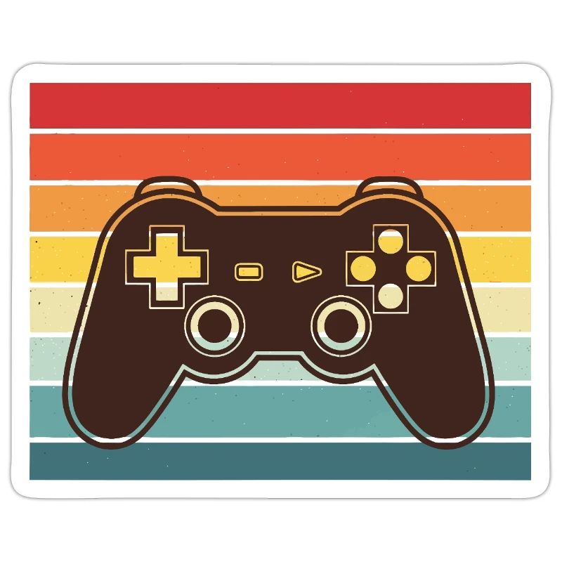 Retro Rainbow ControllerVintage Video Game Controller