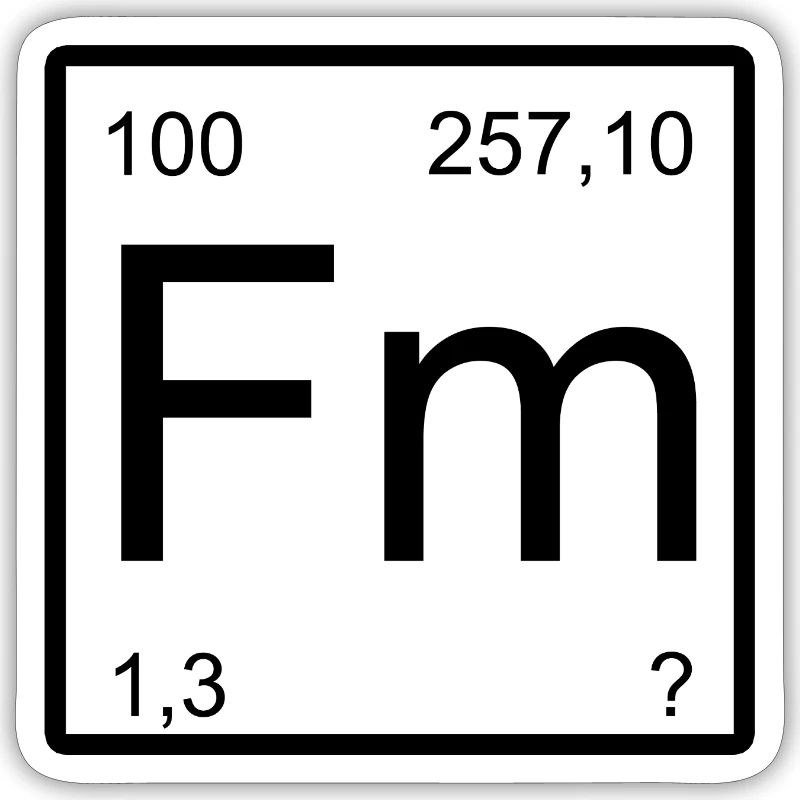 Conception de la table de période du fermium